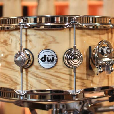 DW 6.5x14 Collector's Pure Purpleheart Olive Ash Burl Snare Drum - SO#1344470 image 2