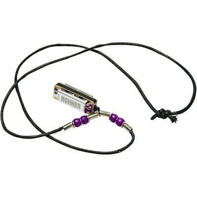 Hohner Necklace Mini Harmonica - Key of C - Purple image 1