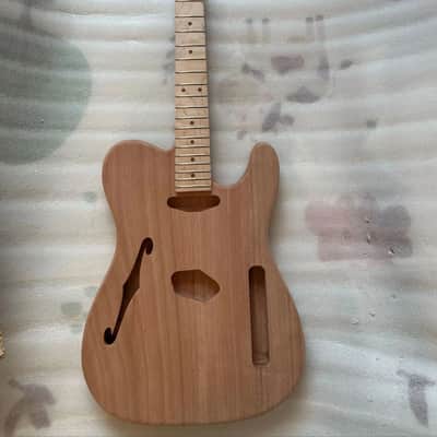 1 Set Mahogany Wood Telecaster Tele Style Guitar Body with Neck, Maple Fingerboard image 5
