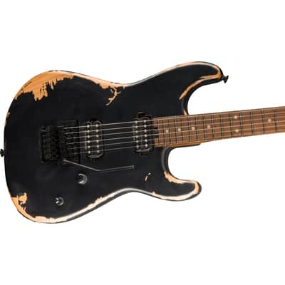 Charvel Pro-Mod Relic San Dimas Style 1 HH Floyd Rose w/ Seymour Duncan Pickups - Weathered Black image 2