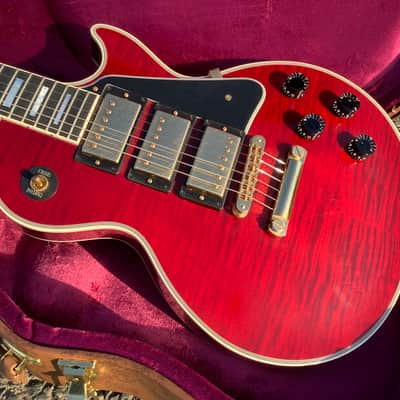 Gibson CustomShop, Les Paul Custom III, Translucent Red, 2010s image 11