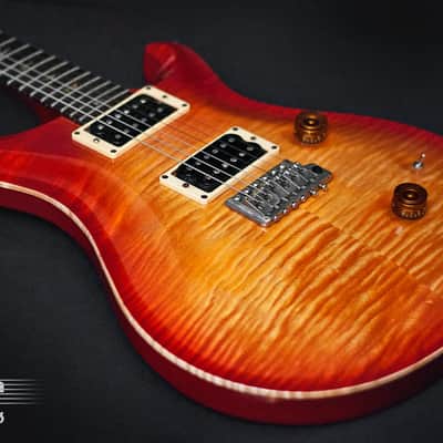 Vintage Early 1986 PRS Custom 24 Cherry Sunburst with Birds 1985 pots Collector Rare WOW top Signed image 4