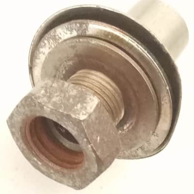 Slingerland Disappearing Spur Mount Bass Drum Leg Receiver Nickel Radio King 50s image 2