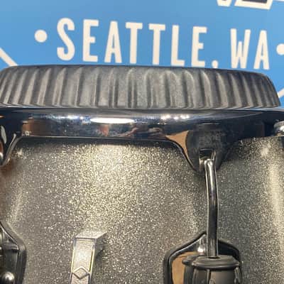Toca - Custom Deluxe Fiberglass Conga and Tumba - Silver Sparkle image 17