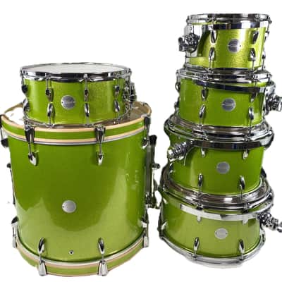 Click Icon - 6pc Maple Drum Set Shell Pack Lemon-Lime Misty Sparkle Wrap image 12