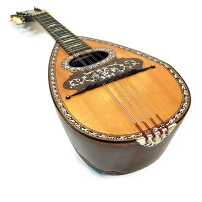 Stridente Neapolitan Mandolin Decorated Curved Ribs 1900's image 15
