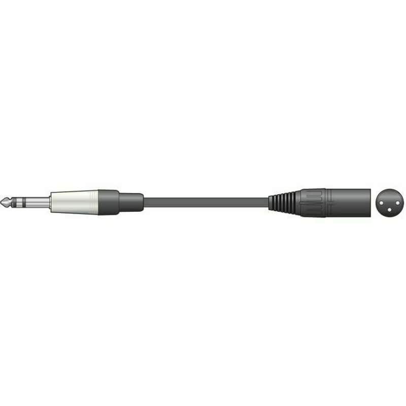 Citronic Chord Male 6.3mm TRS Jack To Male XLR Cable (black, 3...