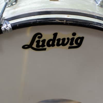 1960s Ludwig "Super Beat" White Marine Pearl Drum Kit image 11