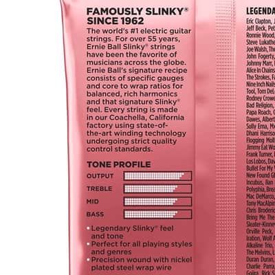 Ernie Ball Guitar Strings Zippy Slinky Nickel Wound Electric 7-36 Gauge image 4