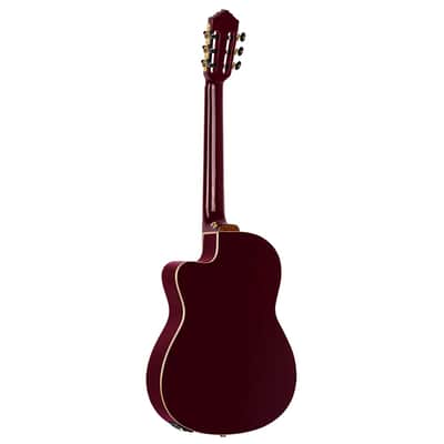 Ortega Performer Series Solid Top Thinline Crossover Acoustic-Electric Nylon Classical Guitar w/ Bag image 5