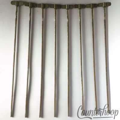 *Leedy 8x Bass/Snare Drum Single-Tension T-Rods 12 3/4"Nickel Vintage 20s Parade image 3