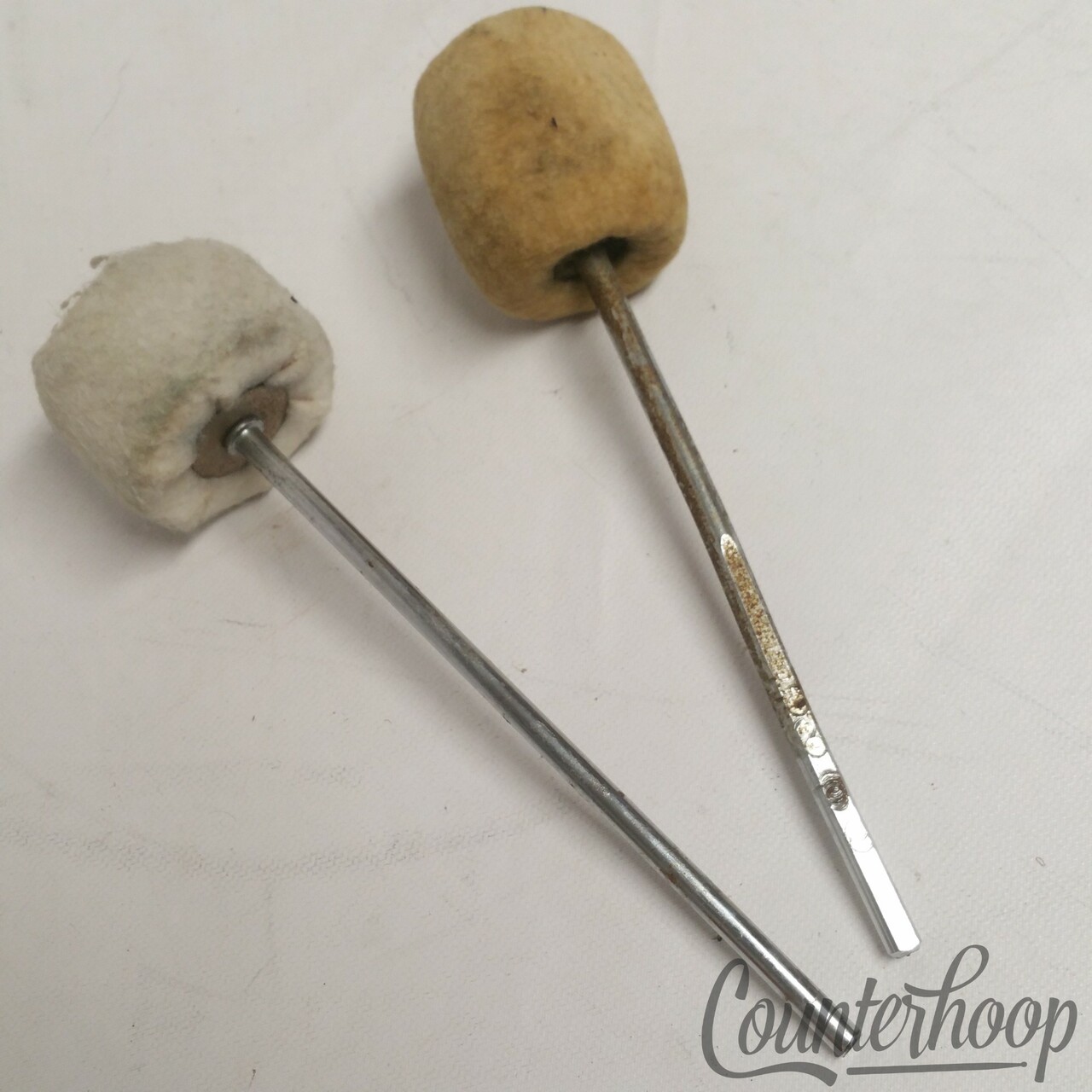 Slingerland? Vintage Bass Drum Pedal 3x Felt Beaters Vintage 60s USA Chrome — main photograph