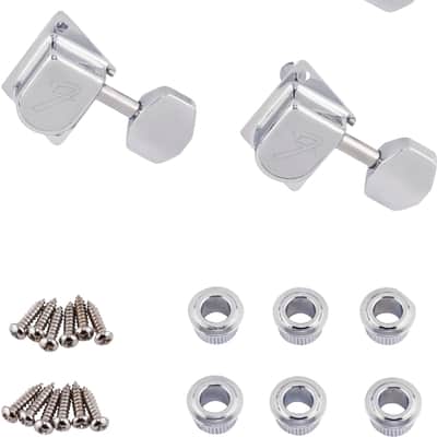 Fender 70s "F" Style Stratocaster®/Telecaster Tuning Machines Chrome (6) image 1