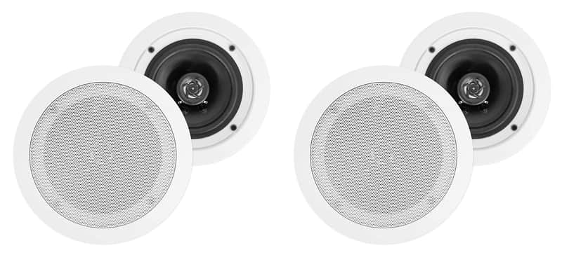 (4) Rockville HC55 5.25" 300 Watt White In-Ceiling Home Theater Speakers 8 Ohm image 1