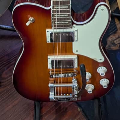 Squier Paranormal Troublemaker Telecaster Deluxe with Bigsby Electric Guitar - Honey Sunburst image 1