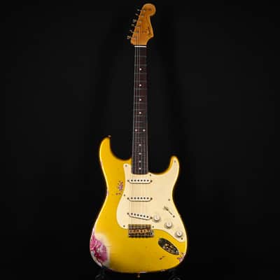 Fender Custom Shop 1962 Stratocaster w/ Gold Hardware Heavy Relic- Frost Gold / Pink Paisley 2024 (R139235) image 4