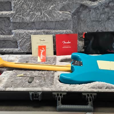 Fender American Professional II Stratocaster LEFT HAND BRAND NEW 75TH ANNIVERSARY 2021 Model Miami Blue Rosewood USA LH Lefty Handed Electric Guitar image 12