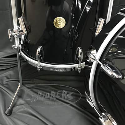 Gretsch USA Custom Round Badge 3 Piece Maple/Gum Shell Pack in Piano Black - 18,12,14 image 7