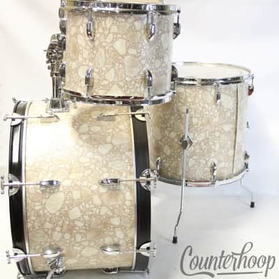 *Pearl Drum Set 22x14,12x10,13x11,16x15" Mahogany 5ply w/ Re-Rings Vintage 70s* image 2