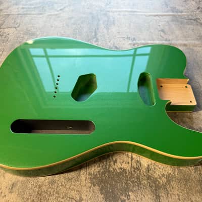 BMC Guitar Body 60's Style Tele® Telecaster® Standard Route Double Bound Green Metallic image 2