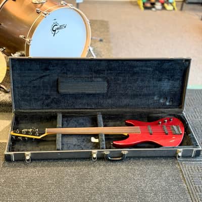 Guild Pilot SB-605 5-String Fretless Bass, Candy Red image 11