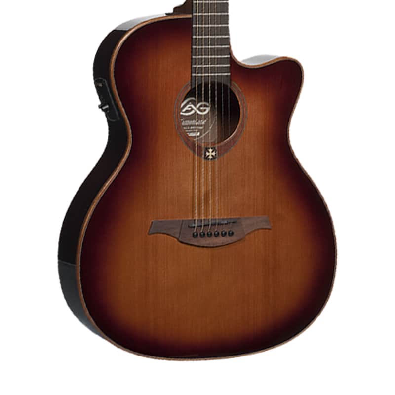 Lag T100ACE-BRS Tramontane Acoustic-Electric Guitar Brown Sunburst image 1