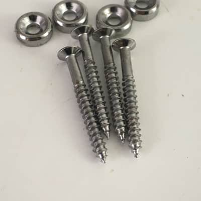 Luthier Parts Neck Screw Ferrules Aged Chrome 2022 Relic image 1