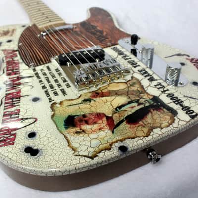 Custom Crackle Painted And Upgraded Fender Squier Telecaster With Graphics image 20
