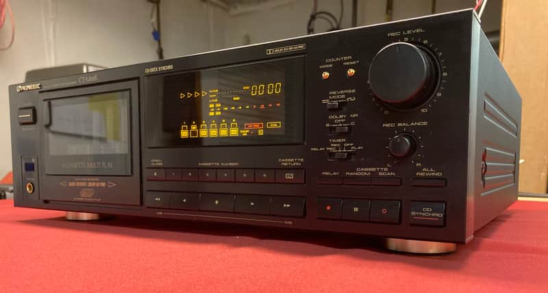 mint Pioneer CT-M66R 6 cassette changer/recorder 9 continuous hours of recording or playback