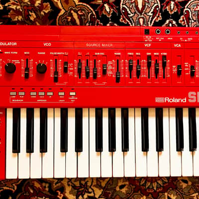 Roland SH-101 32-Key Monophonic Synthesizer 1982 - 1986 - RARE Red w/ Mod Grip