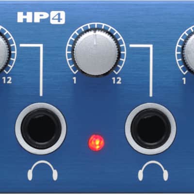 PreSonus HP4 4-Channel Headphone Amplifier Blue 120V NA image 1