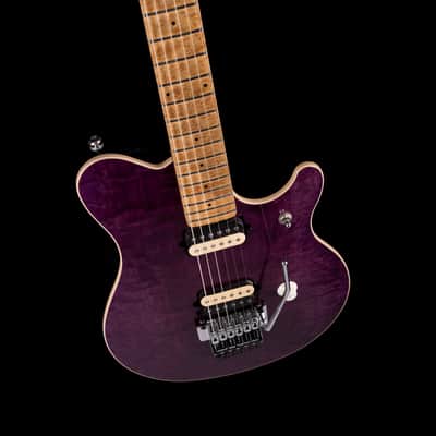 Used 1995 Ernie Ball Music Man Eddie Van Halen EVH Signature Floyd Translucent Purple with Case image 4
