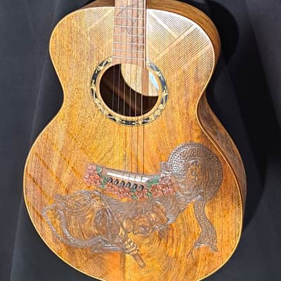 Blueberry Left Handed Acoustic Guitar New In Stock  Handmade Grand Concert image 7
