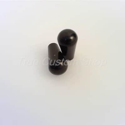 True Custom Shop® BLACK Metal Metric Switch Tips for Gibson Epiphone Guitars 2pk image 1
