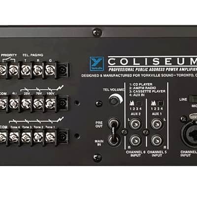 Yorkville CA1 Amplifier 70 Volt 6 Channel Public Address Amp Rack Mountable Steel Chassis Black image 2