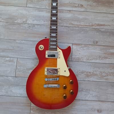 2003 Epiphone Les Paul Standard Cherry Sunburst Korean Unsung w/ Hard Case image 2