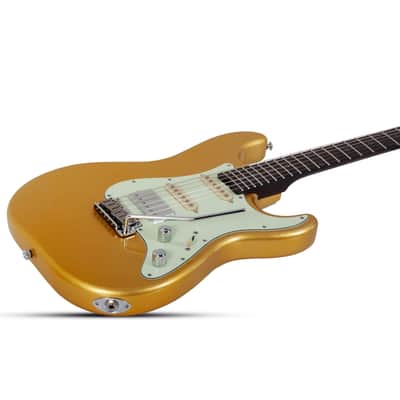 Schecter Nick Johnston 10th Anniversary HSS Atomic Saffron image 6