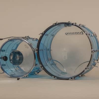 1970s Ludwig Vistalite Tivoli Pattern A 'Big Beat' in Blue/Blue/Blue - 14x22, 16x16, 9x13, 8x12, 5x14sn image 23