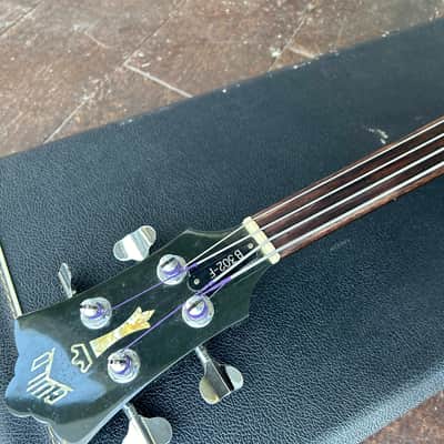 Guild B-302F Fretless Bass Guitar 1980 - Black image 12
