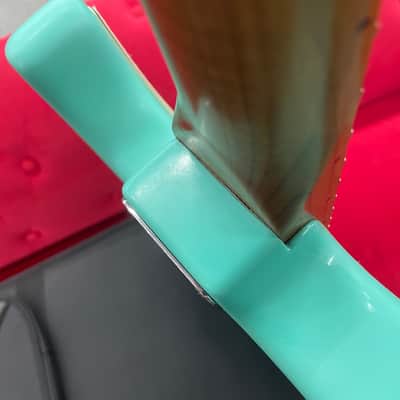 USA Custom Guitar Parts Caster S-Style Satin Sea Foam Green W/Case image 4