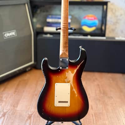 ALK Custom S-62 Relic – Roasted Flame Maple – Stainless Frets – Series Mod – Gotoh / Hipshot – Hard Case image 6