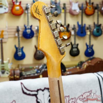 Fender Custom Shop Limited Edition 70th Anniversary 1954 Stratocaster Hardtail Heavy Relic Wide Fade 2 Tone Sunburst 6.90 LBS image 11