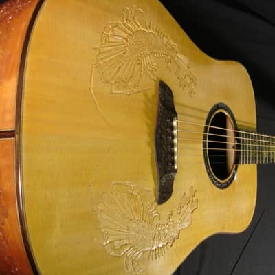 Blueberry Handmade Dreadnought Acoustic Guitar Lobster Motif - Built to Order image 8