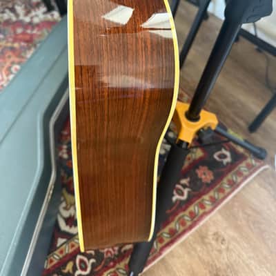 Martin D-76 CF Martin Bi-Centennial Guitar 1976 - Three-piece Rosewood back, herringbone backstrips, rosette soundhole, thirteen pearl stars in ebony fingerboard, and pearl eagle in headstock. image 21