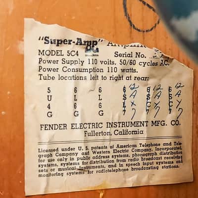 1954 Fender Super 5C4 Wide-Panel Tweed Combo Amp image 18