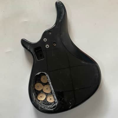 Black Solid Basswood Harley Benton 4 String Bass Body image 9