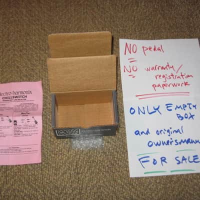 very lightly handled Electro Harmonix EMPTY CARDBOARD BOX + orig Owner's Instructions ONLY for Chillswitch Momentary Line Selector (NO pedal, NO warranty / registration paperwork) specifically from 2012 (can be home for different year Chillswitch pedal) image 2
