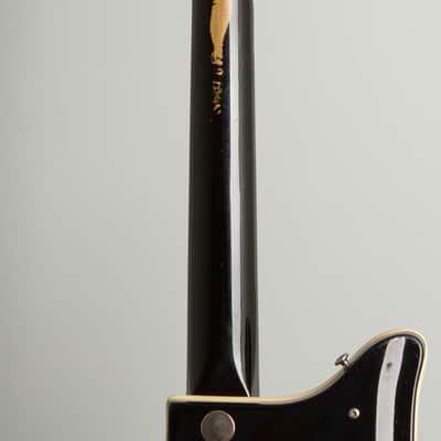 National  Val-Pro 88 Semi-Hollow Body Electric Guitar (1963), ser. #T-86077, original black alligator hard shell case. image 9