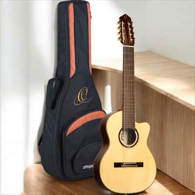 Ortega RCE158RW-8 Performer Series 8-String Classical Guitar â€“ Nylon Strings, Solid European Spruce, gloss finish Indonesian Rosewood, gloss finish, Cutaway, w/ Pickup image 1