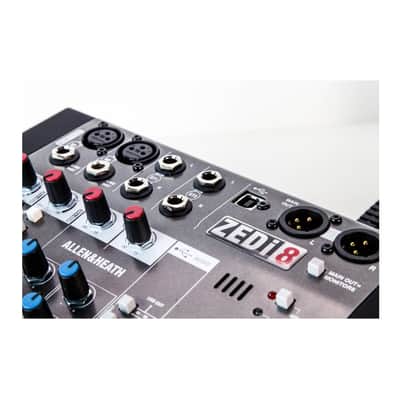 Allen & Heath ZEDi-8 Hybrid Compact Mixer / USB Interface with XLR Main Outputs 2-Band EQ and Low Cut Filter image 6